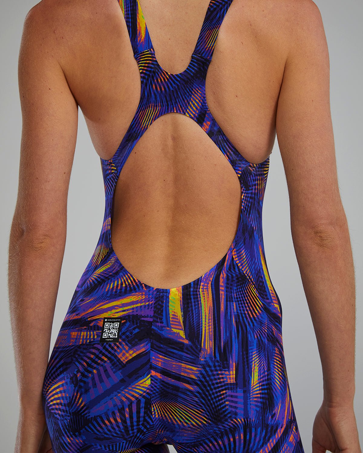 Women's Avictor Open Back Tech Suit - Helux / Purple Gold