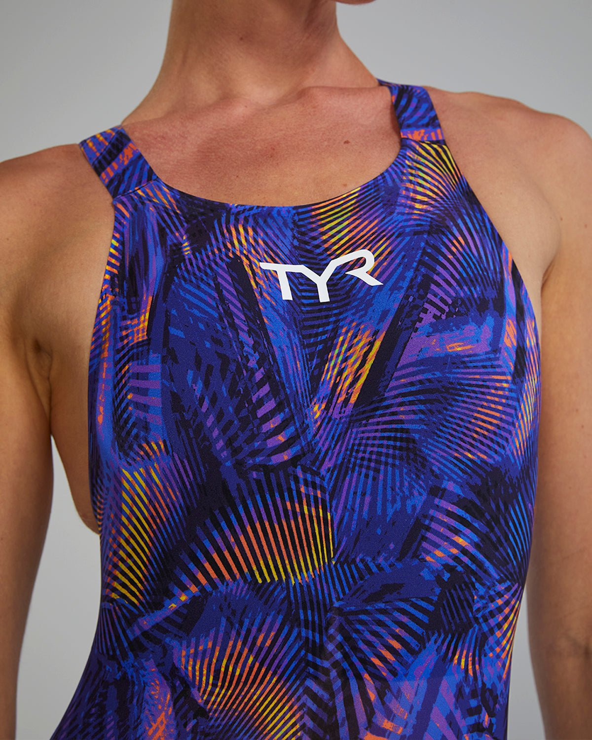 Women's Avictor Open Back Tech Suit - Helux / Purple Gold