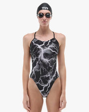Women's Durafast Elite® Cutoutfit Swimsuit - Arterix / Titanium