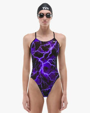 Women's Durafast Elite® Cutoutfit Swimsuit - Arterix / Purple