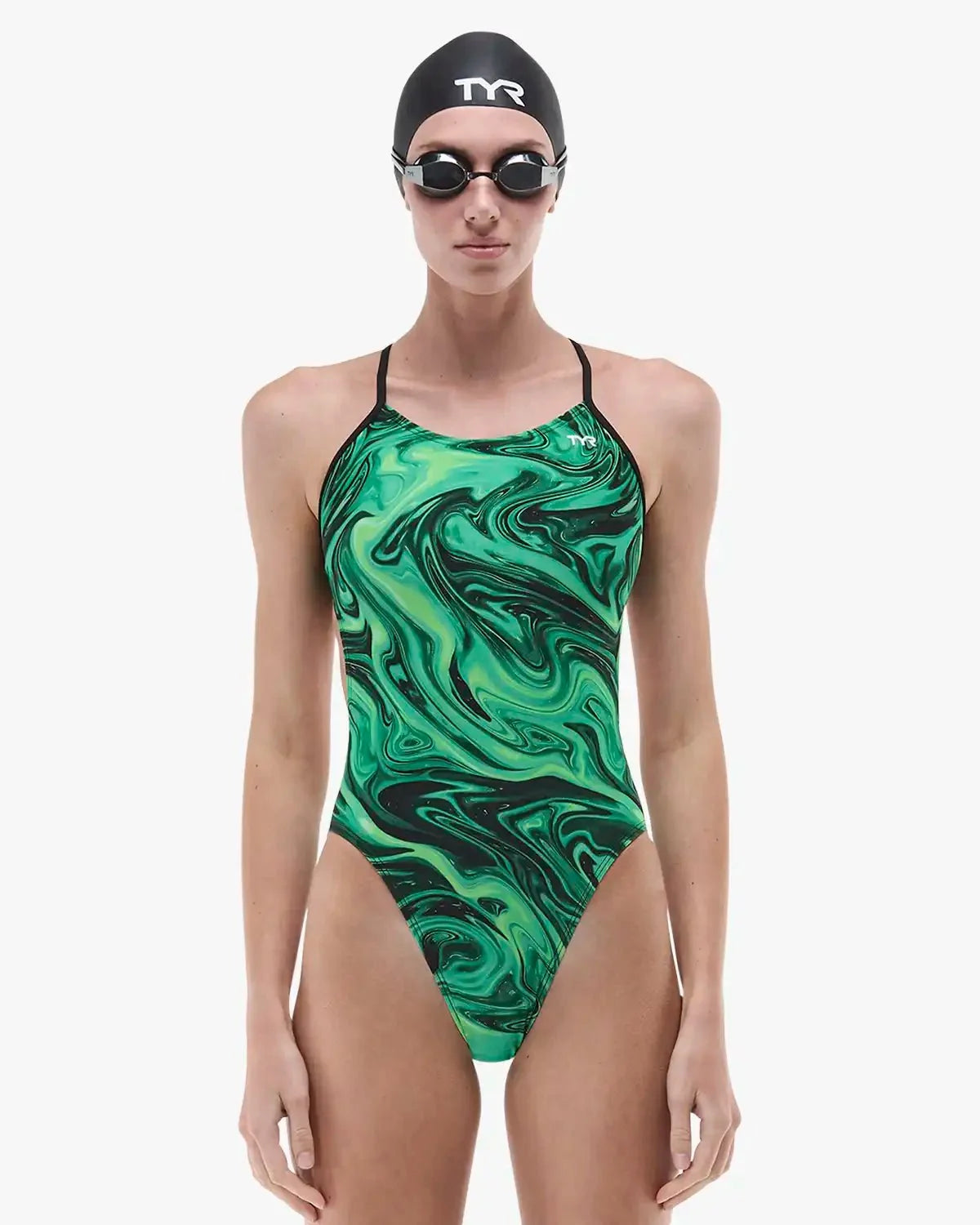 Women's Durafast Elite® Cutoutfit Swimsuit - Olea / Green