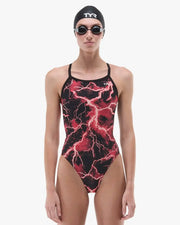 Women's Durafast Elite® Diamondfit Swimsuit - Arterix / Red