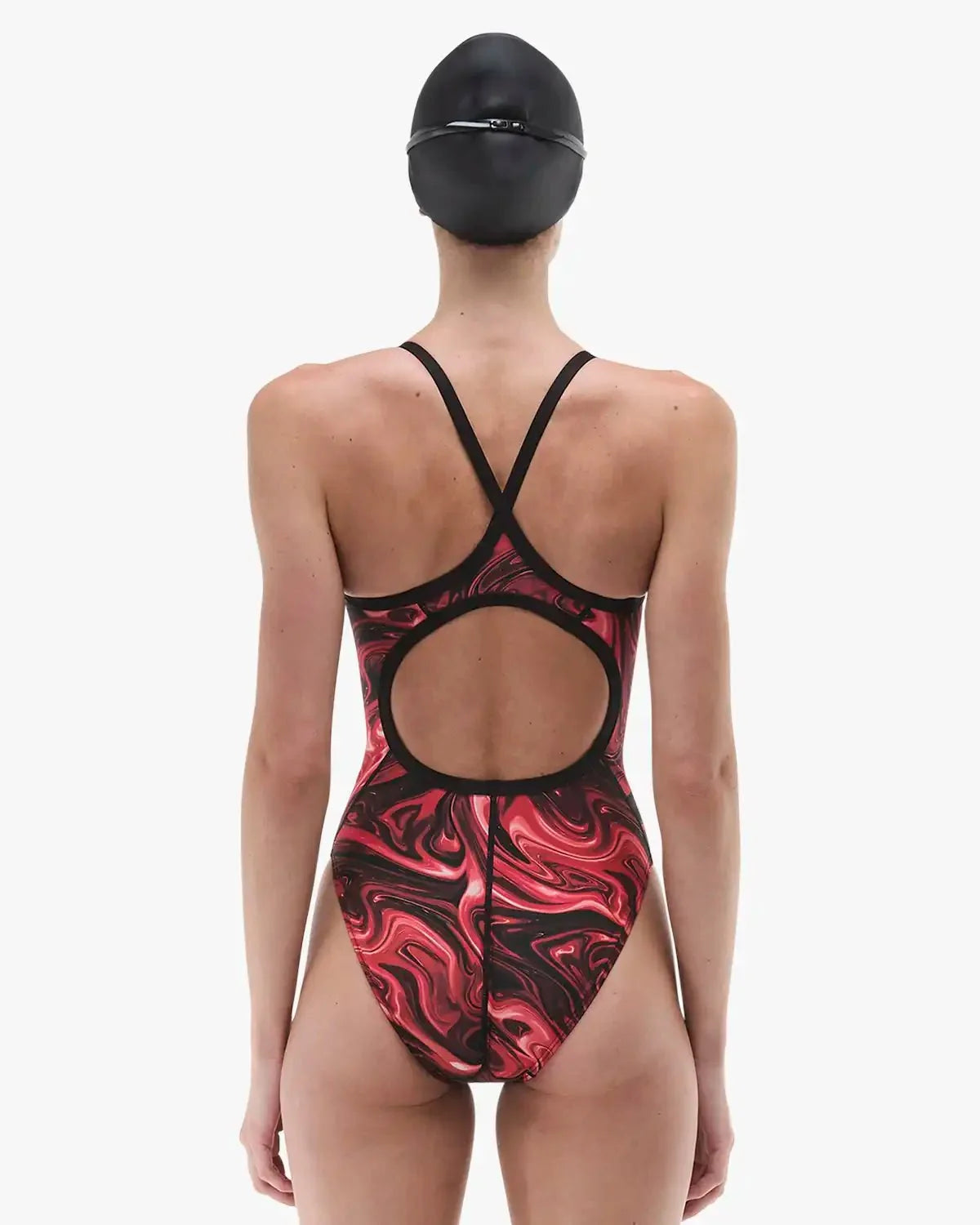 Women's Durafast Elite® Diamondfit Swimsuit - Olea / Red