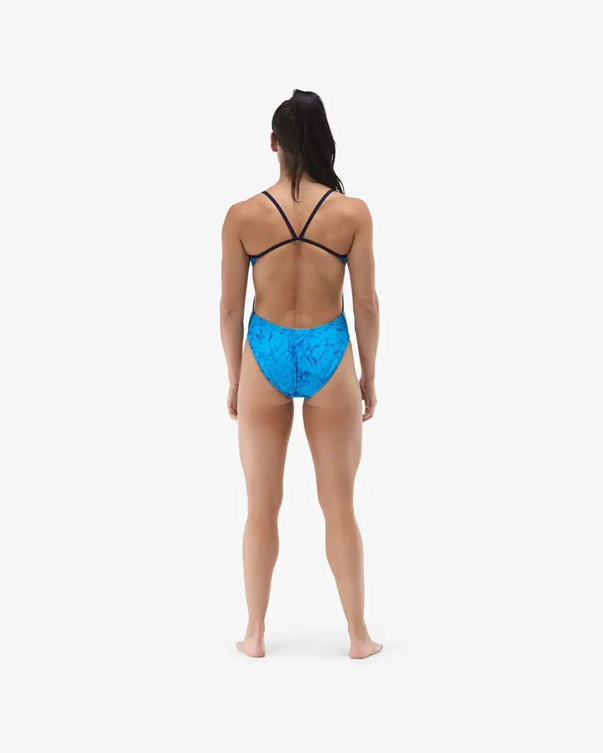 Women's Durafast Elite® Cutoutfit Swimsuit - Zephyr / Light Blue & Navy