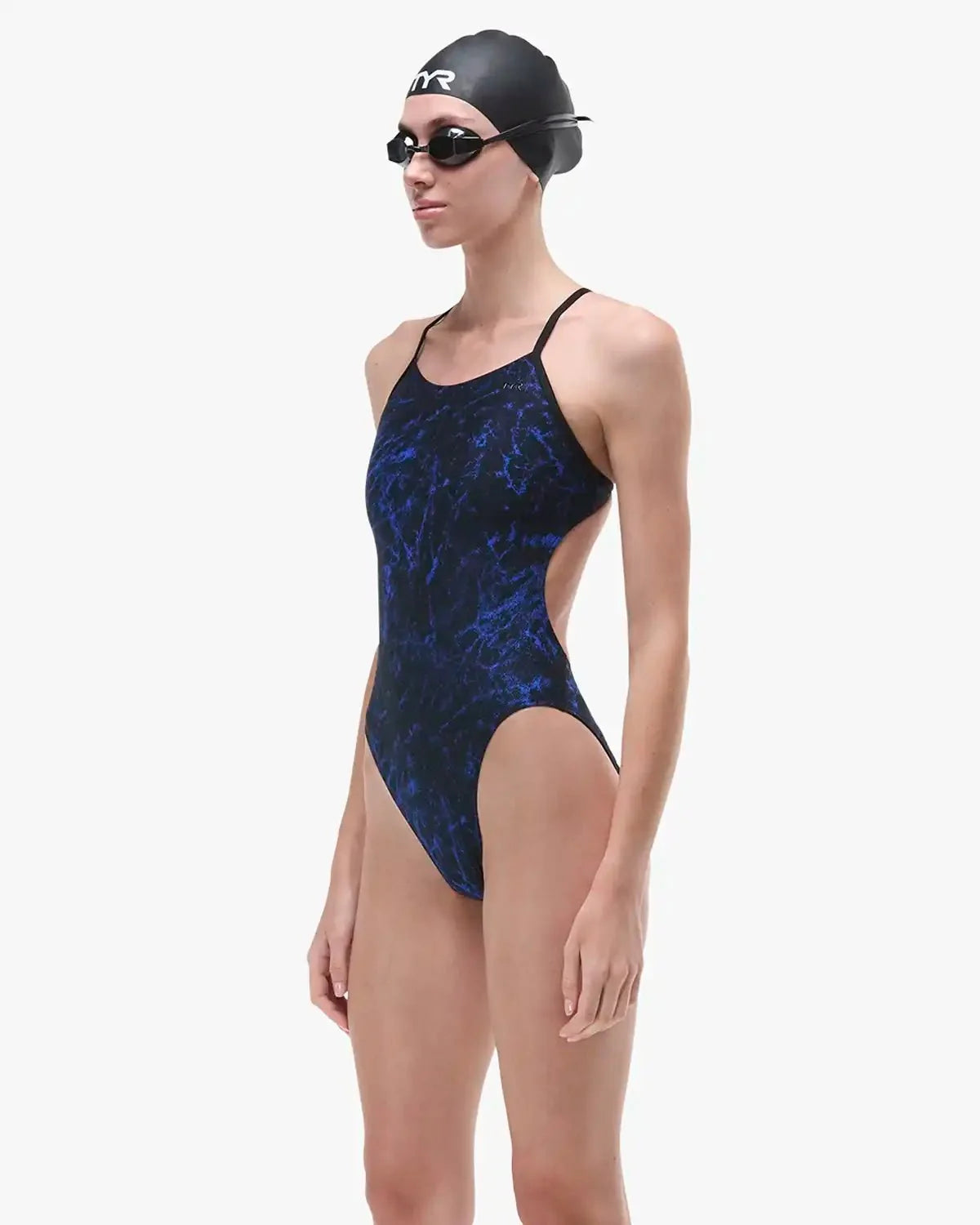 Women's Durafast Elite® Cutoutfit Swimsuit - Zephyr / Navy