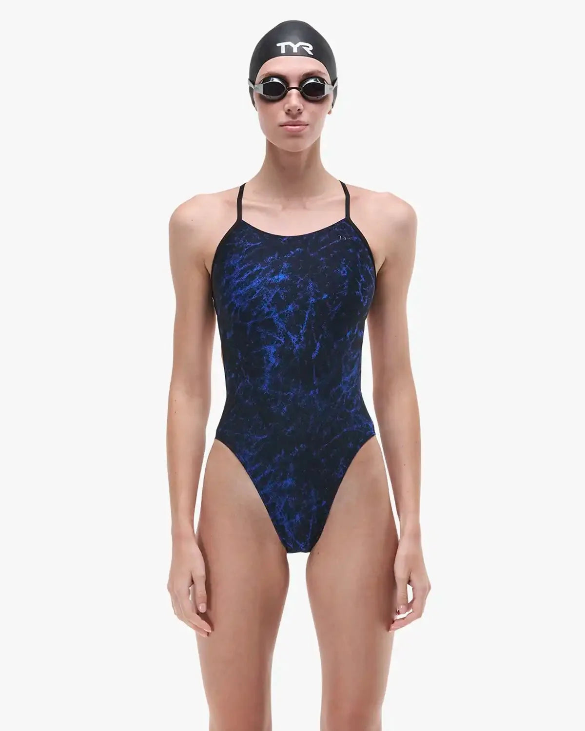 Women's Durafast Elite® Cutoutfit Swimsuit - Zephyr / Navy