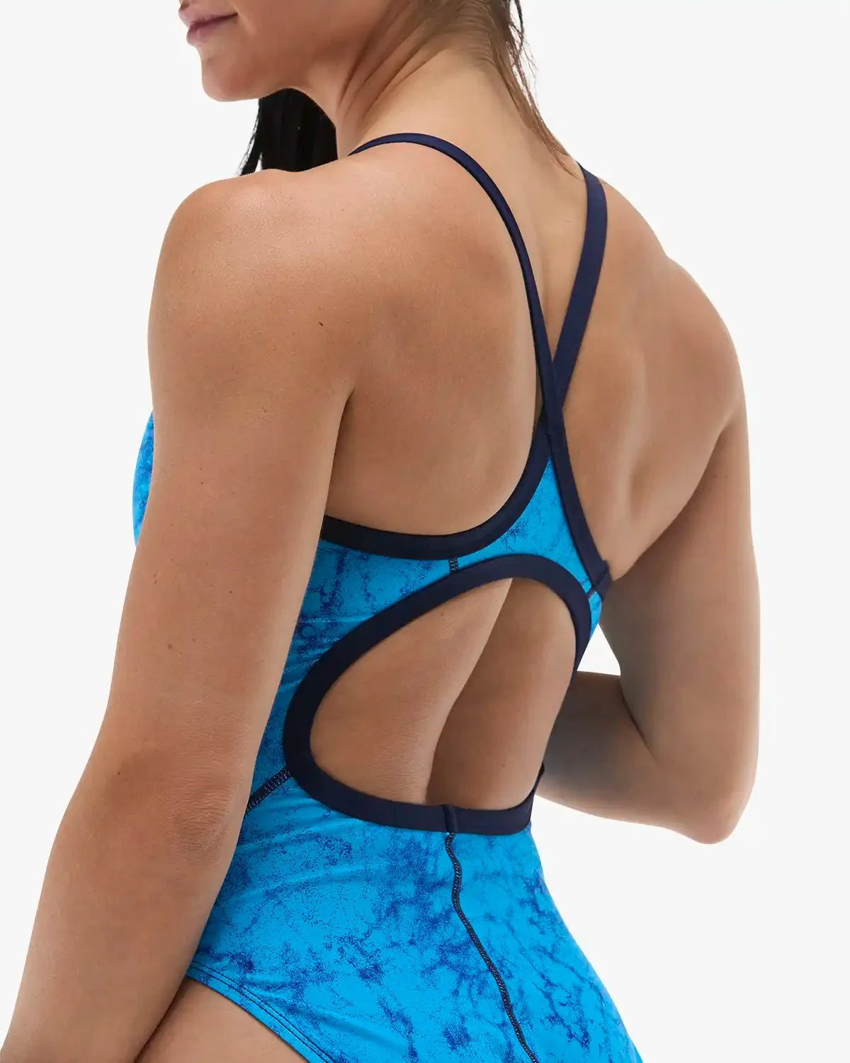 Women's Durafast Elite® Diamondfit Swimsuit - Zephyr / Light Blue & Navy