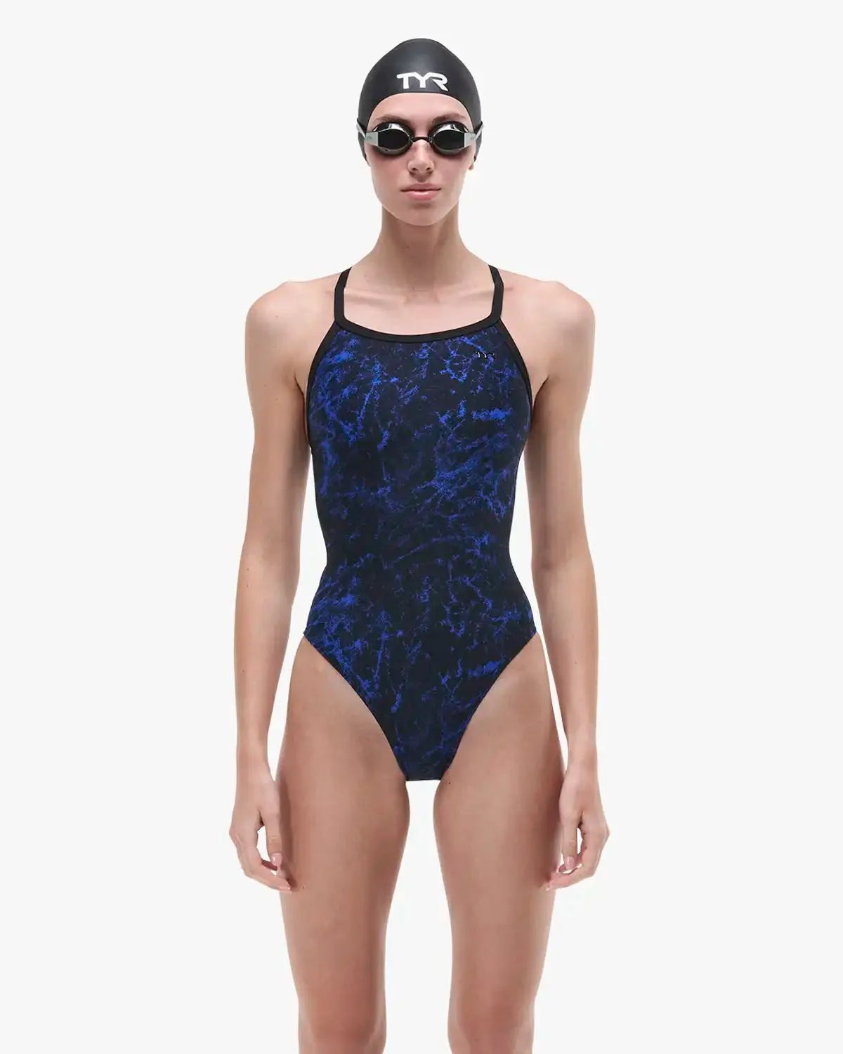 Women's Durafast Elite® Diamondfit Swimsuit - Zephyr / Navy