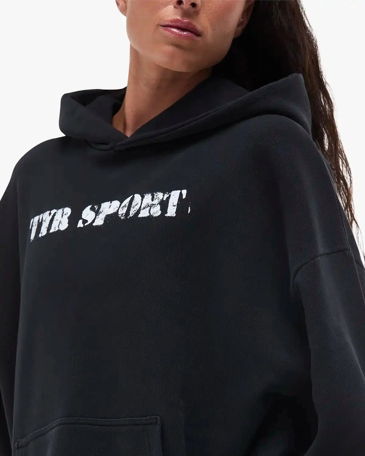Women's TYR Sport Stencil Graphic Pullover Hoodie - Black
