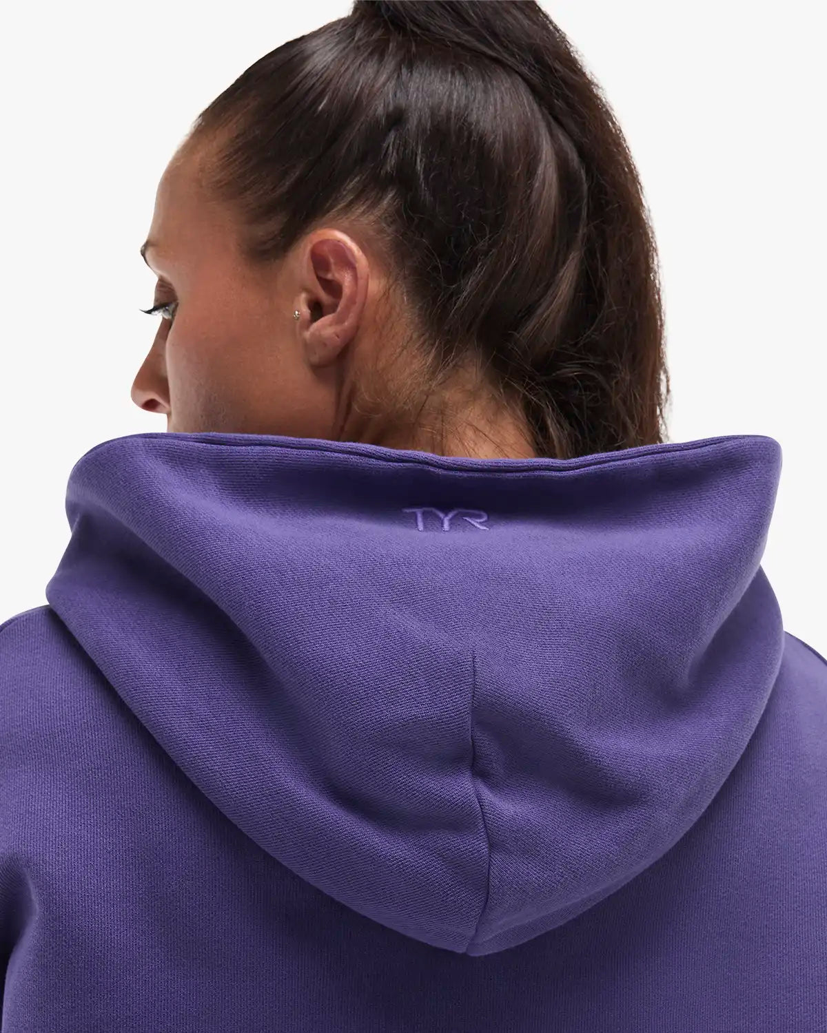 Women's TYR Sport Stencil Graphic Oversized Pullover Hoodie - Grape Soda