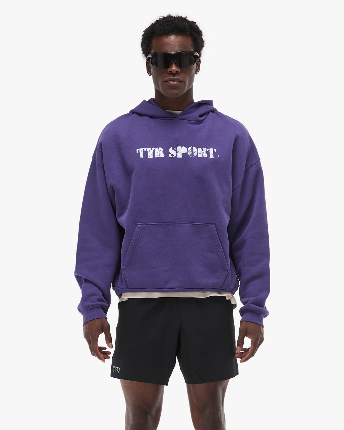 Men's TYR Sport Stencil Graphic Oversized Pullover Hoodie