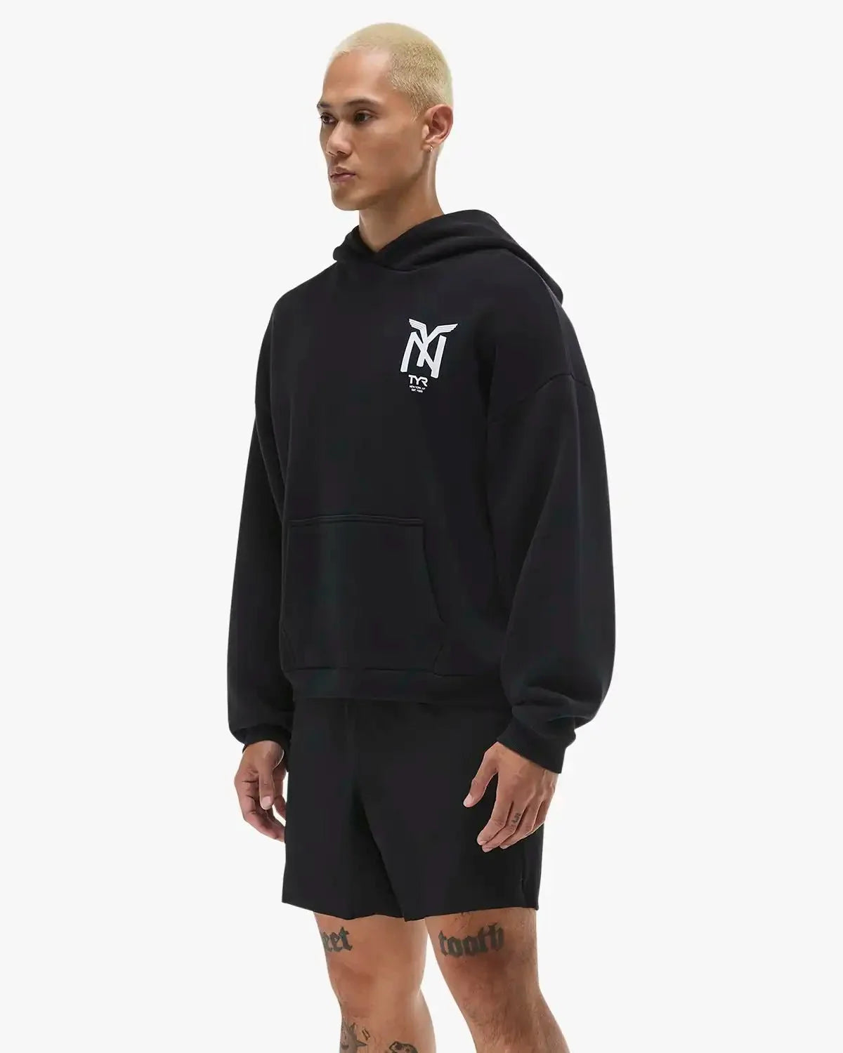 Men's NY Wash Pullover Hoodie - Black