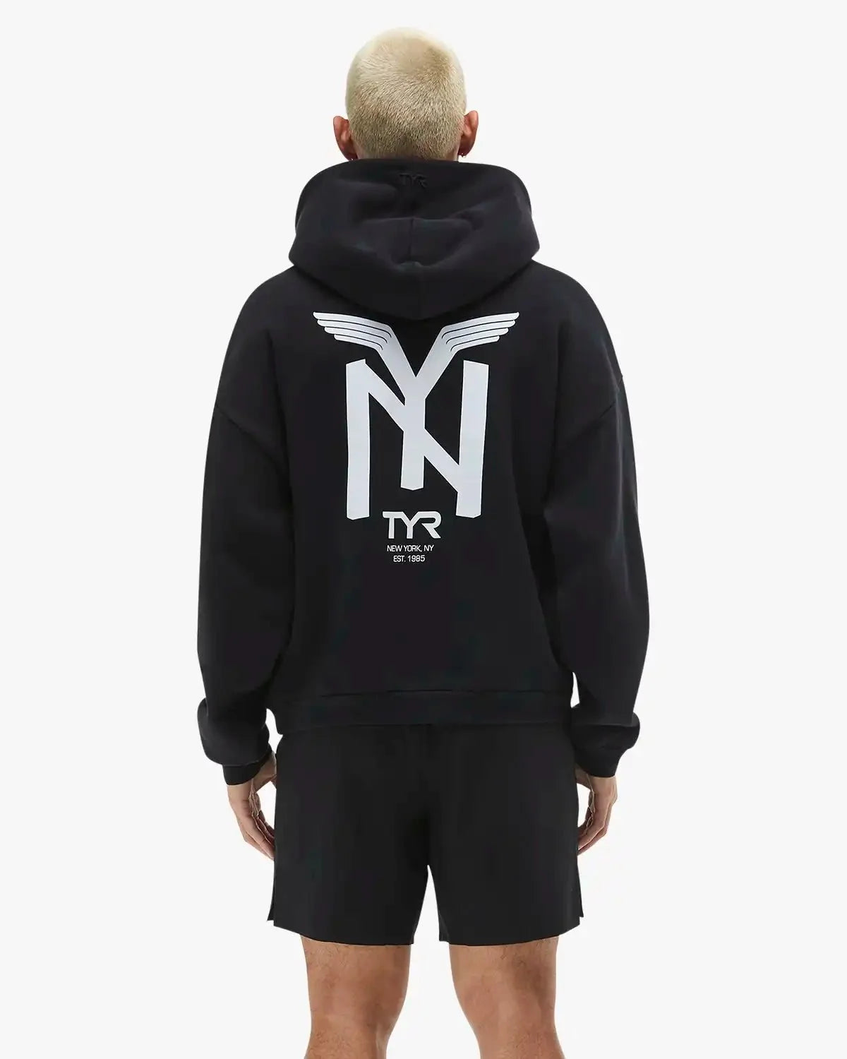 Men's NY Wash Pullover Hoodie - Black