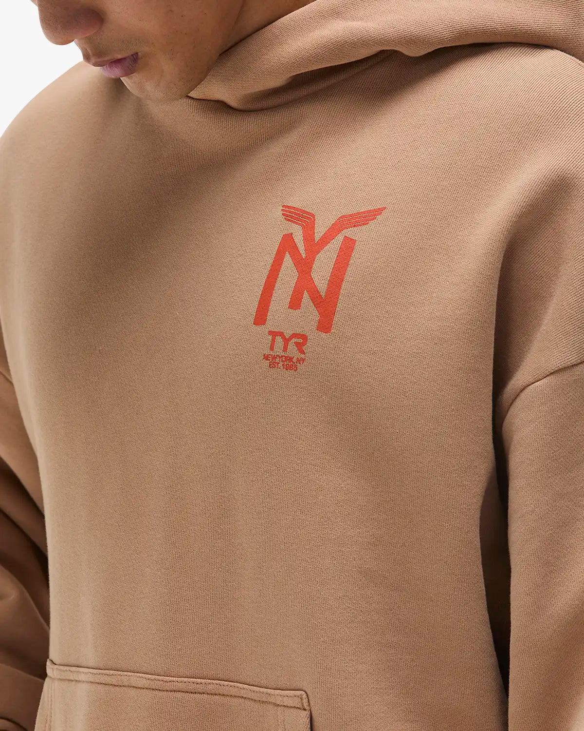 Men's NY Wash Pullover Hoodie - Camel