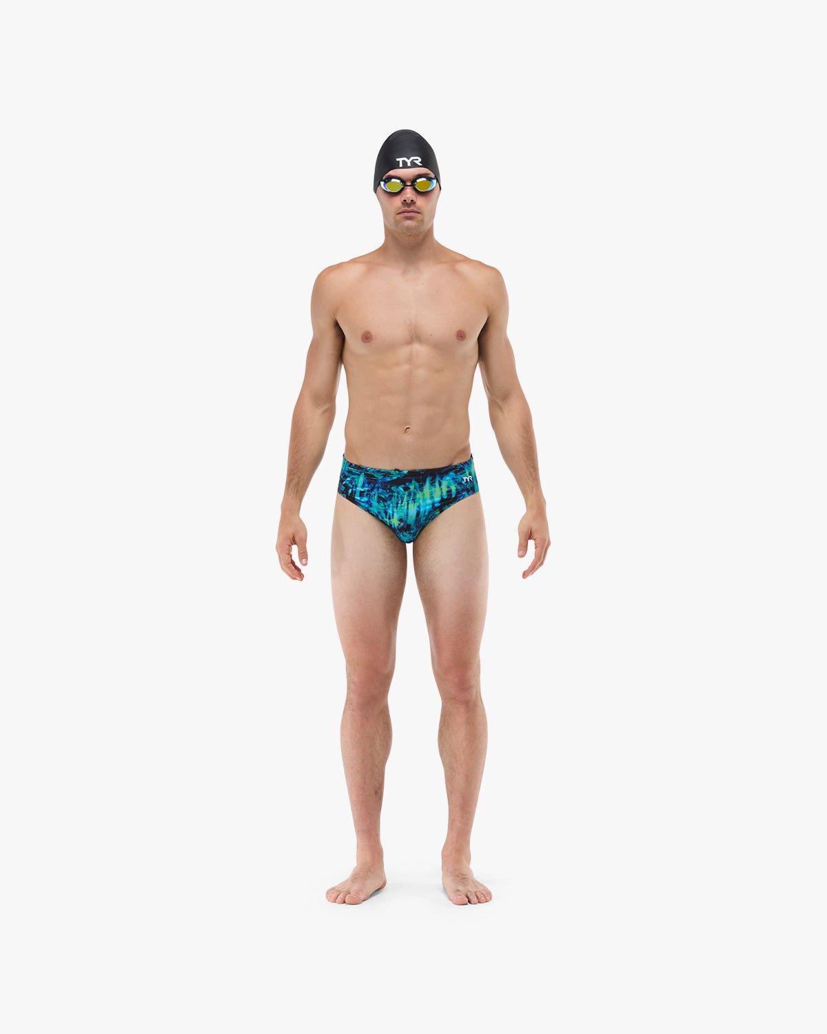 Men's Durafast Lite® Brief - Seismo / Blue & Green