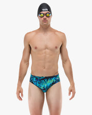 Men's Durafast Lite® Brief - Seismo / Blue & Green