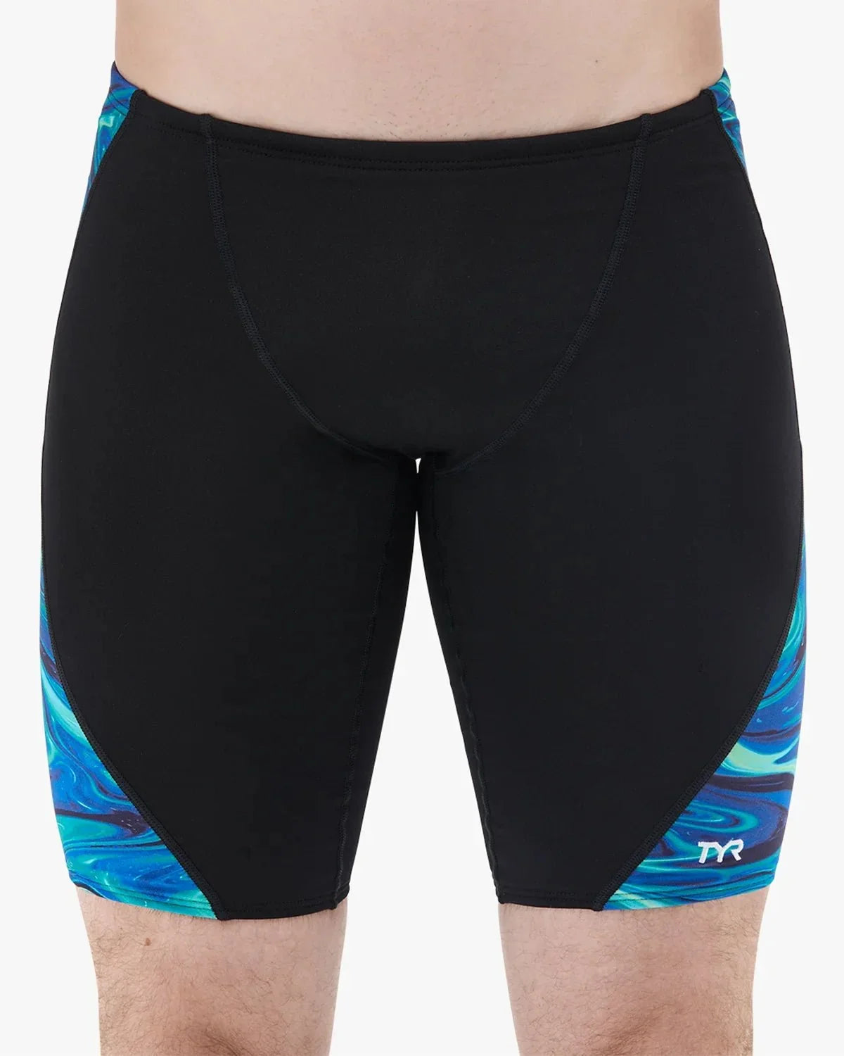 Men's Durafast Elite® Blade Splice Jammer - Olea / Blue & Green