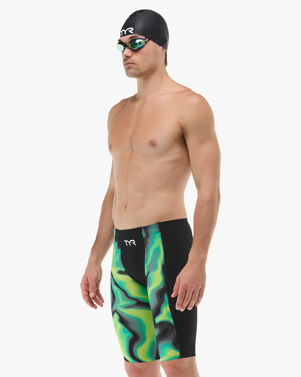 Men's Shockwave High Waist Jammer Tech Suit - Infrared / Volts