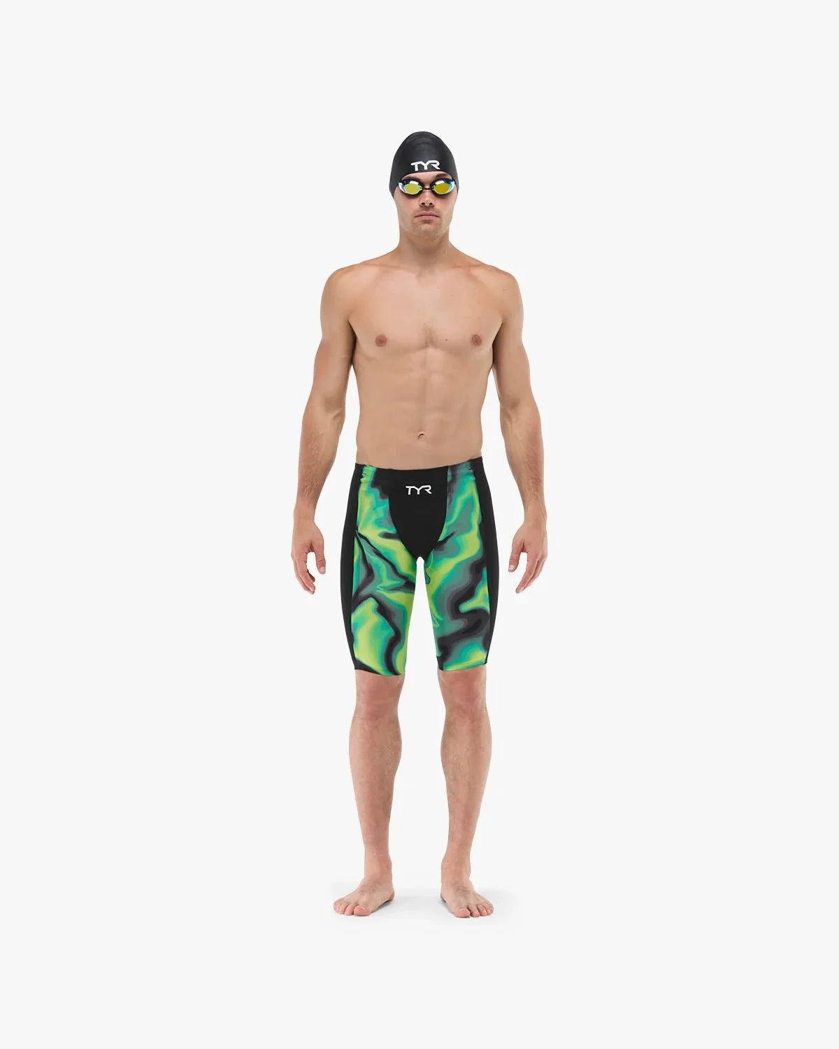Men's Shockwave High Waist Jammer Tech Suit - Infrared / Volts