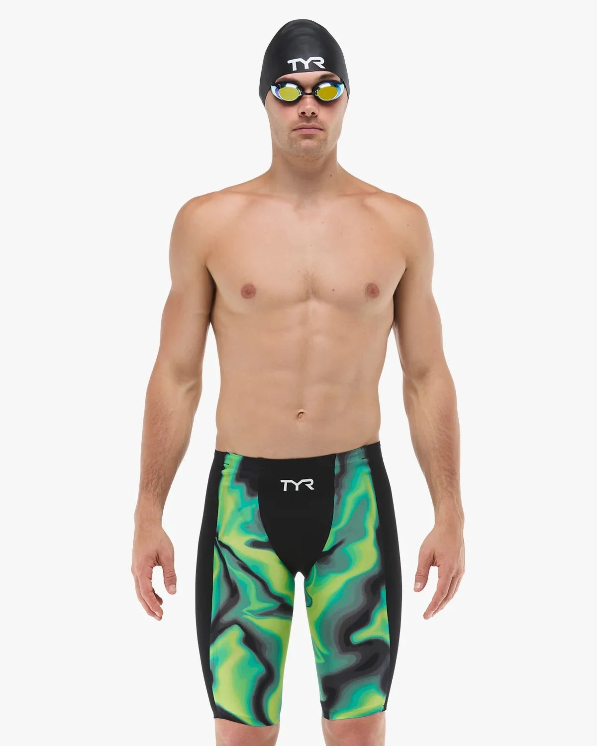 Men's Shockwave High Waist Jammer Tech Suit - Infrared / Volts