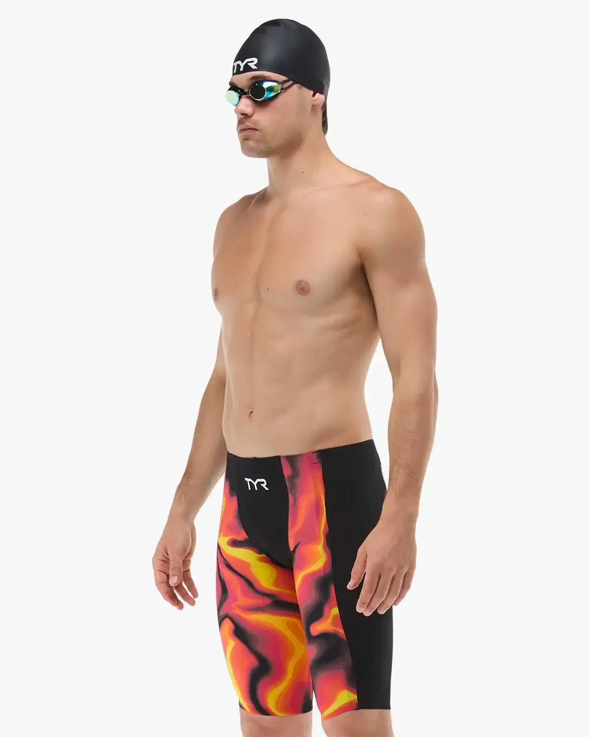 Men's Shockwave High Waist Jammer Tech Suit - Infrared / Fire