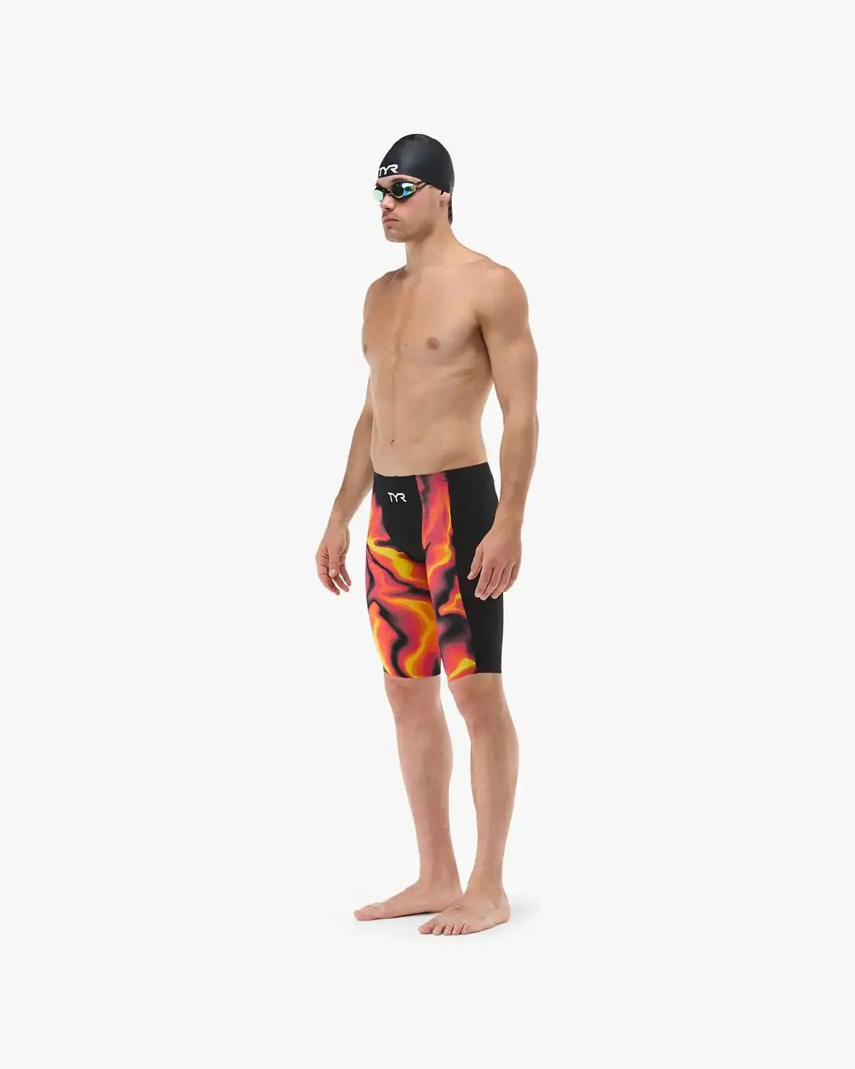 Men's Shockwave High Waist Jammer Tech Suit - Infrared / Fire