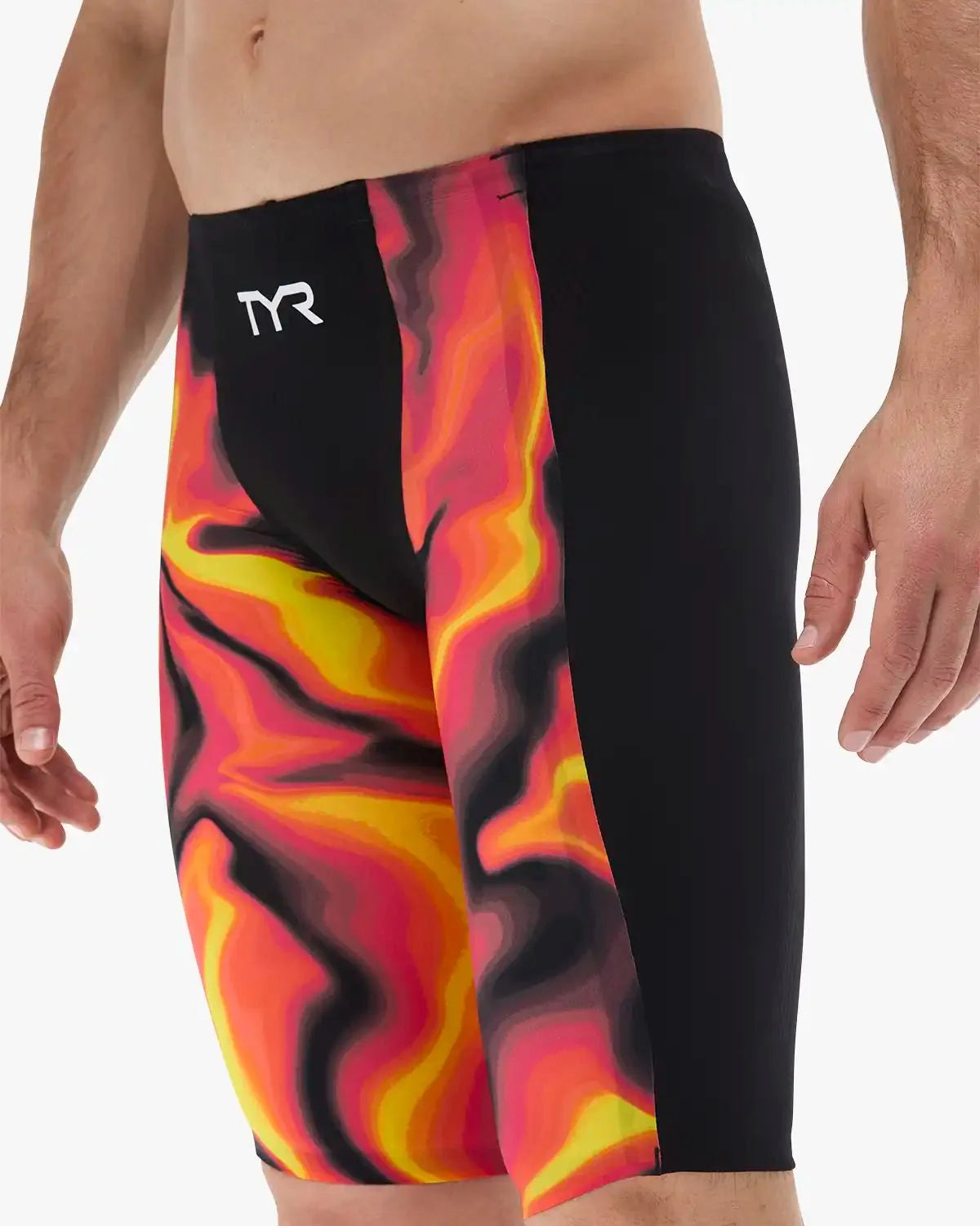 Men's Shockwave High Waist Jammer Tech Suit - Infrared / Fire