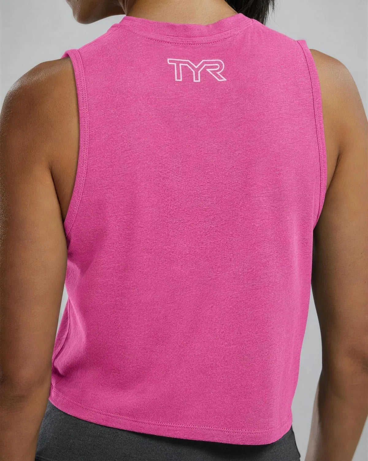 Women's Triblend Cropped Tank - Pink