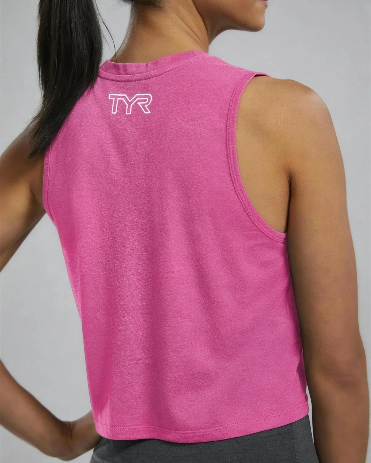 Women's Triblend Cropped Tank - Pink