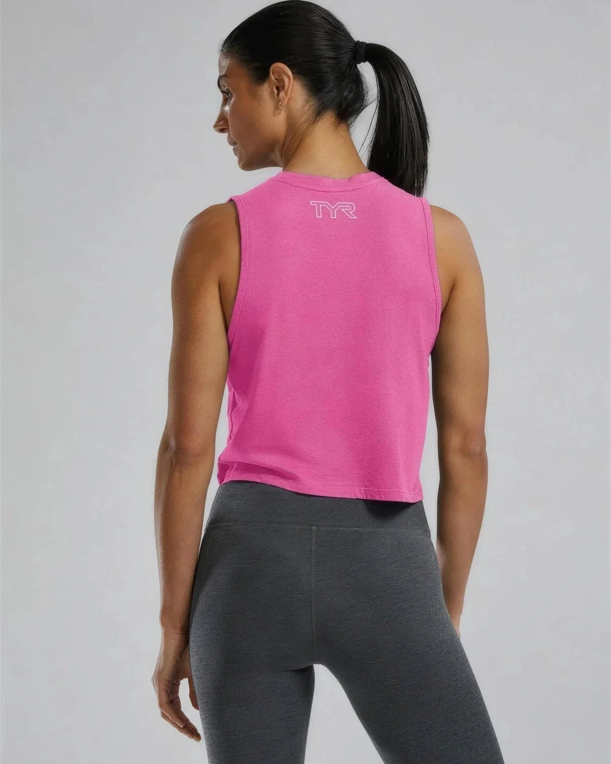 Women's Triblend Cropped Tank - Pink