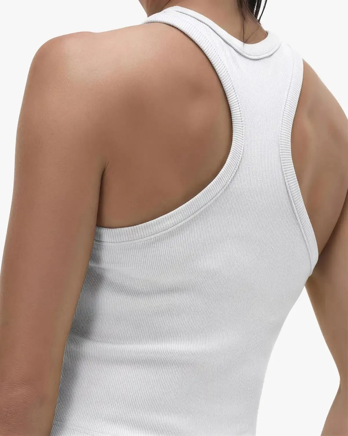 Women's Ribbed Tank - White