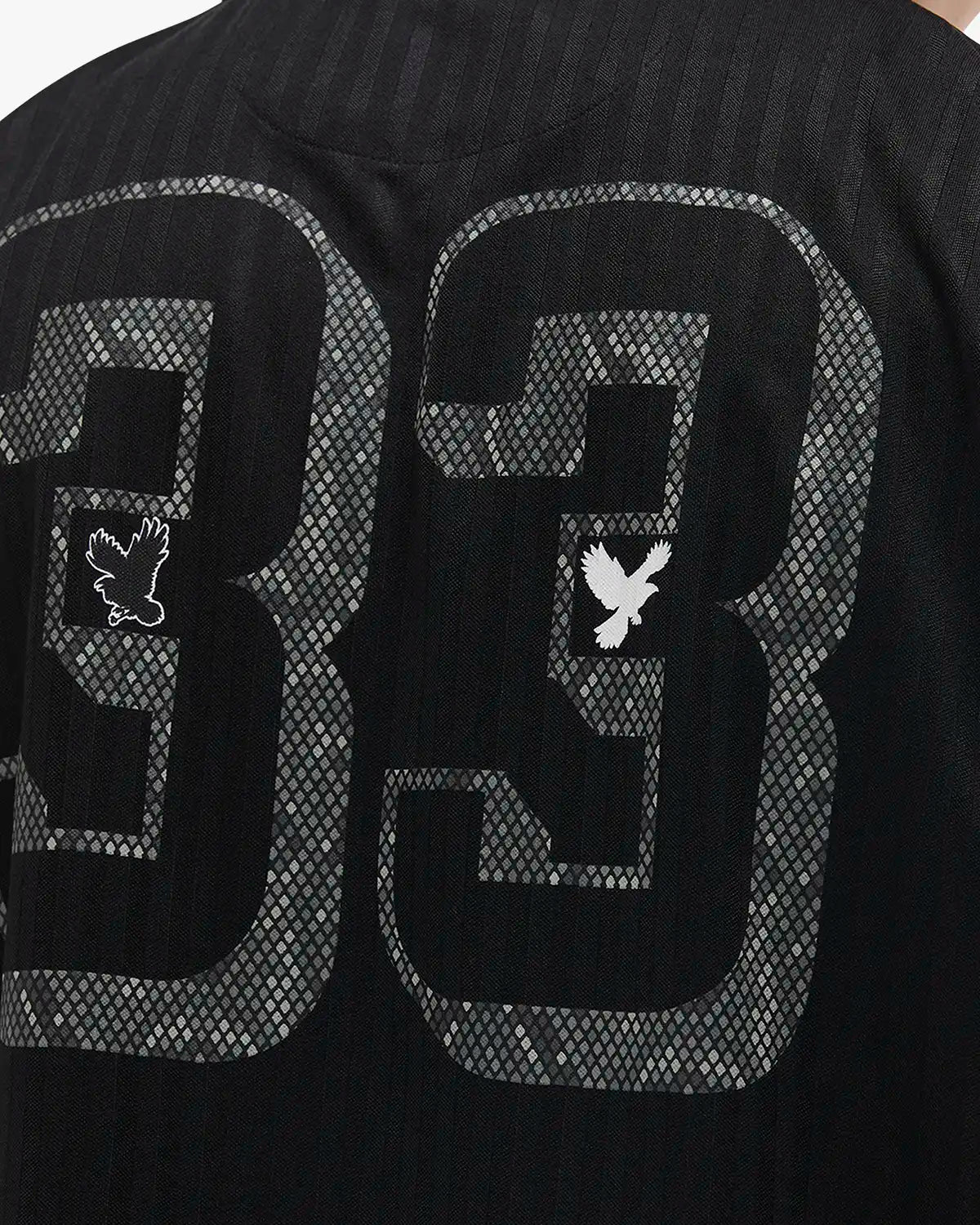Men's Collared Sports Jersey - Black/White