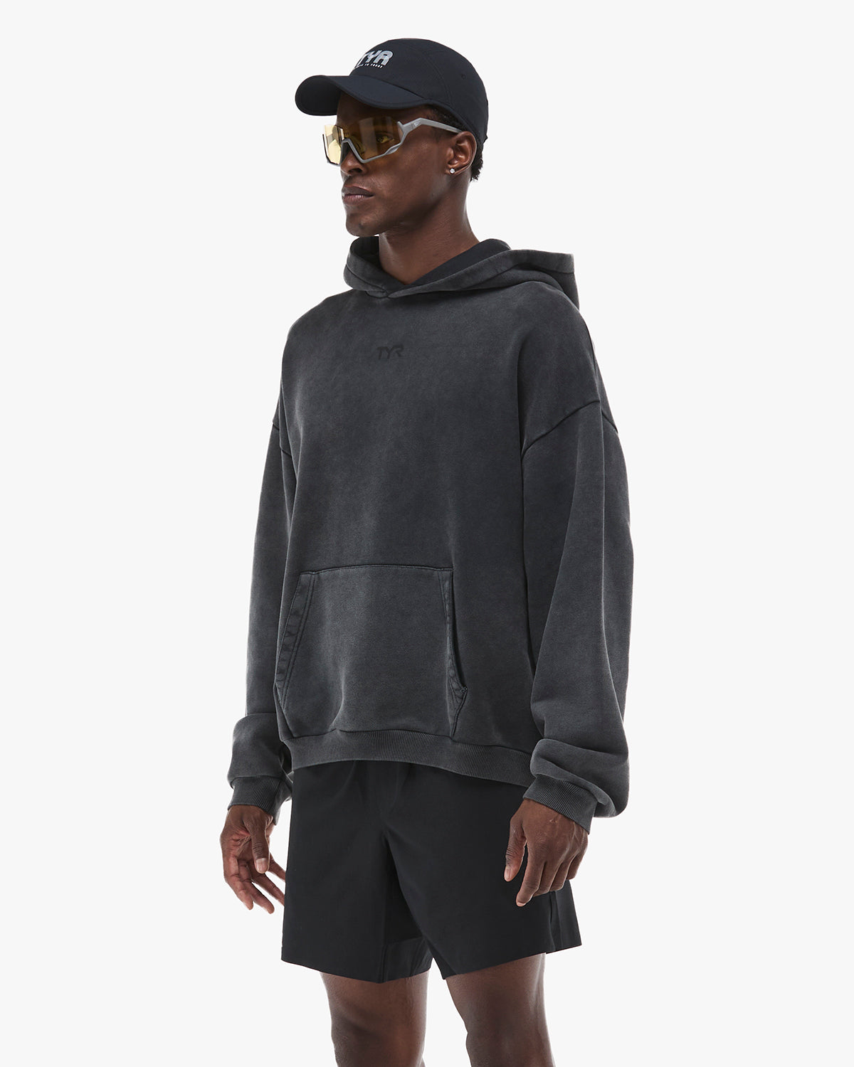 Men's Vintage Wash Oversized Pullover Hoodie - Garment Dyed