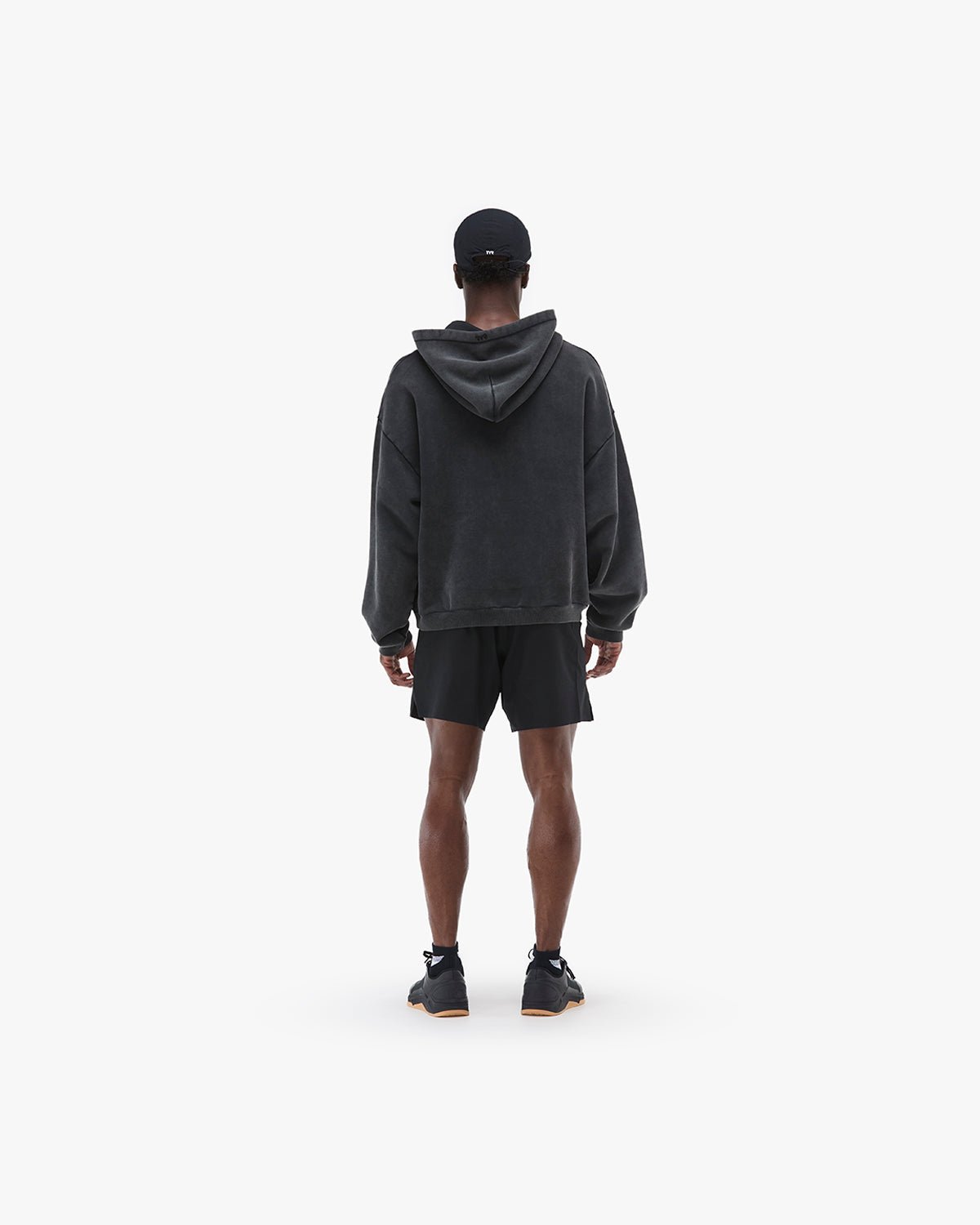 Men's Vintage Wash Oversized Pullover Hoodie - Garment Dyed / Gunmetal