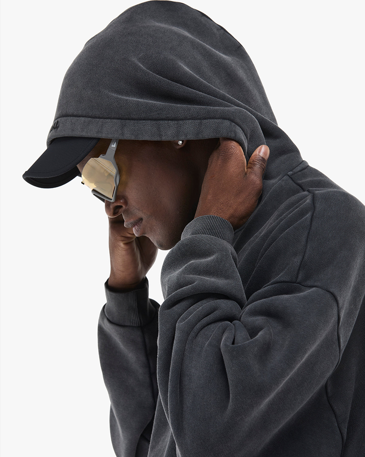 Men's Vintage Wash Oversized Pullover Hoodie - Garment Dyed