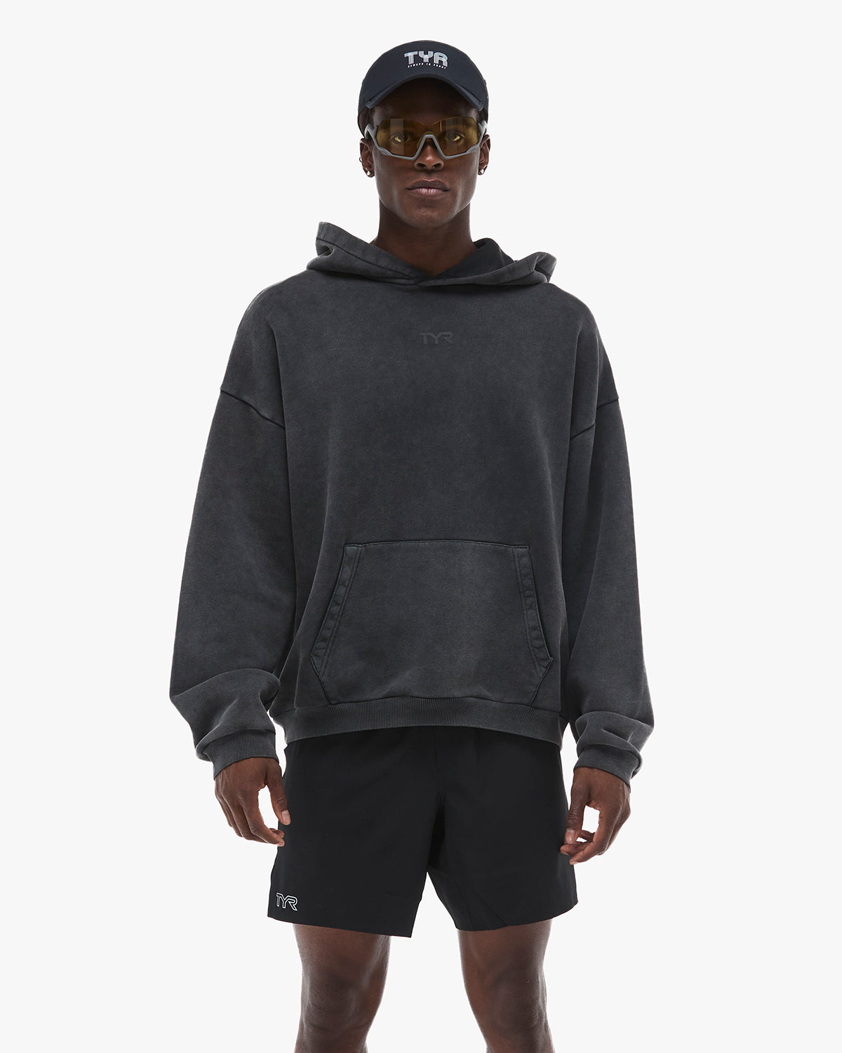 Men's Vintage Wash Oversized Pullover Hoodie - Garment Dyed