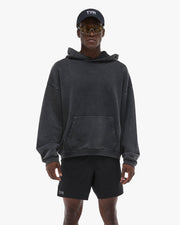 Men's Vintage Wash Oversized Pullover Hoodie - Garment Dyed / Gunmetal