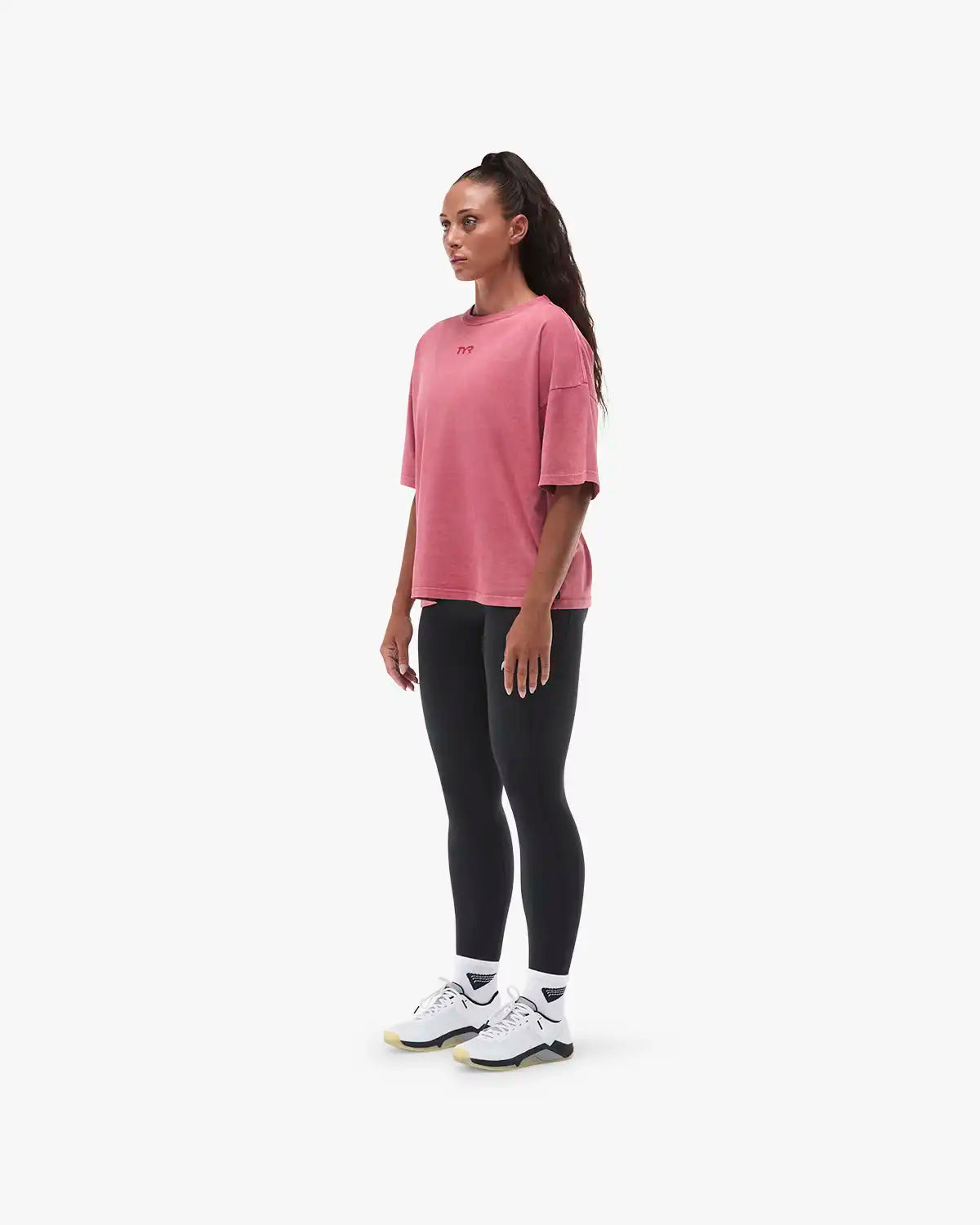 Women's Vintage Wash Oversized Boxy Tee - Crimson
