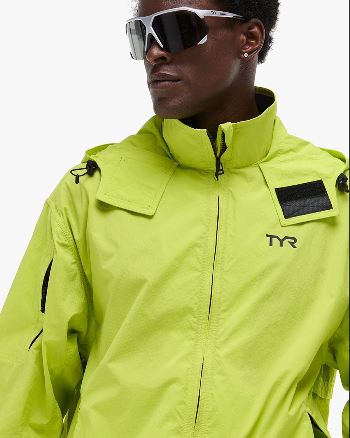 Men's Full Zip Windbreaker - Neon