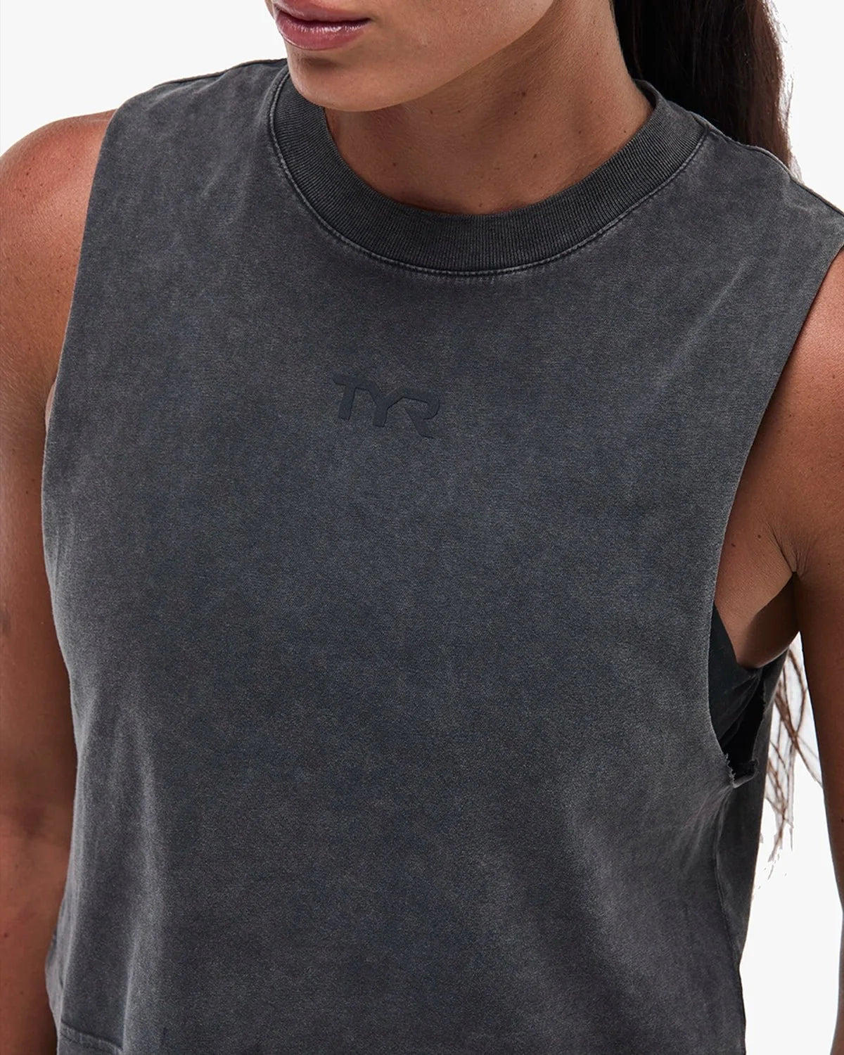 Women's Vintage Wash Heavyweight Muscle Tank - Gunmetal