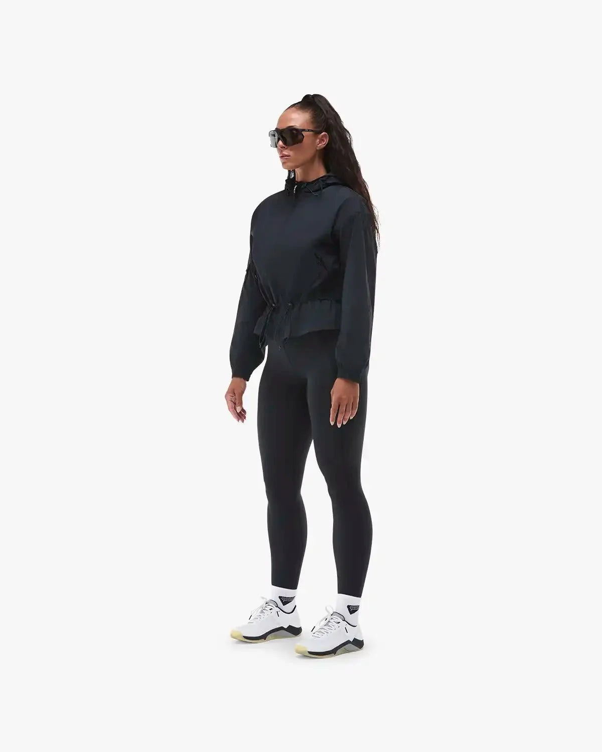 Women's Full Zip Windbreaker - Black