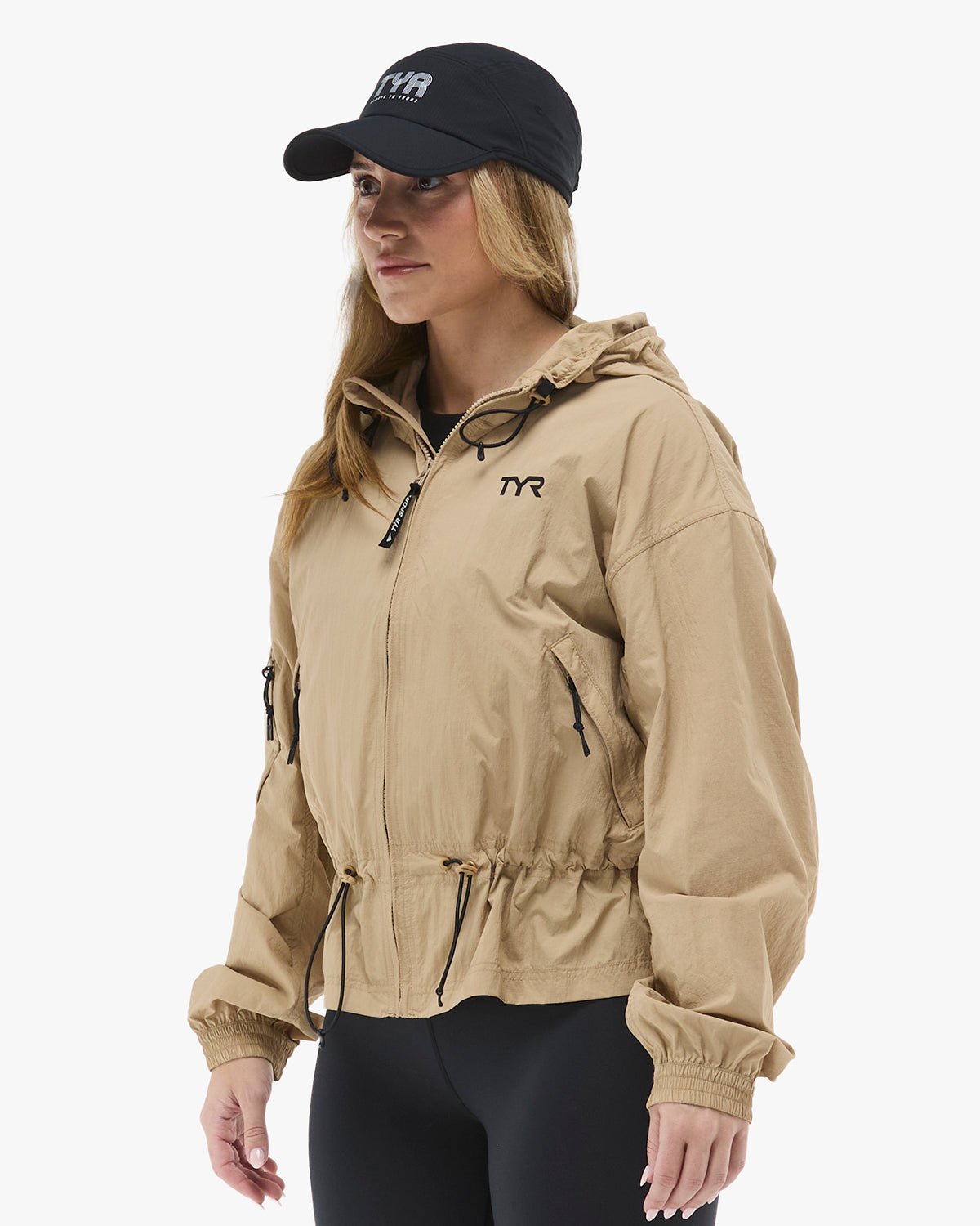 Women's Full Zip Windbreaker - Khaki