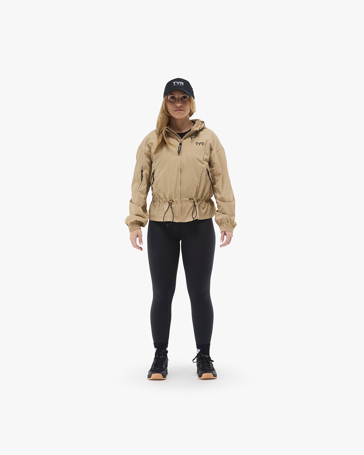 Women's Full Zip Windbreaker - Khaki